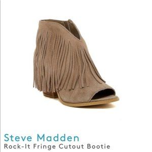 Steve Madden Rock-It Fringe Cutout Booties